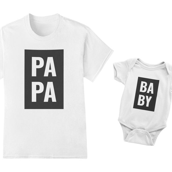 Vater Baby Partnerlook Set, Vater Sohn Partnerlook Set, Vater Tochter Partnerlook, Vater Baby Spruch, Papa Geschenk, Vatertag Set, Strampler