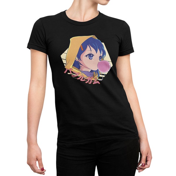 Anime Shirt Damen Schwarz - Cool Japan Girl Anime Merch - Manga Deko - Otaku Tshirt - Otaku Shirt - Anime Geschenk - Kawaii Shirt