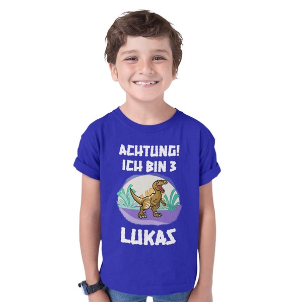 Kinder Geburtstag Shirt Mit Wunschnamen Und Wunschzahl - Geburtstagskind Mit Eigenem Namen - Personalisiertes Geburtstag T-Shirt