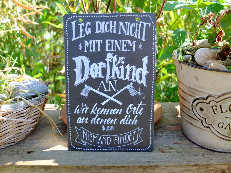 Schiefertafel handgeschrieben Schild mit Spruch Etsy.de