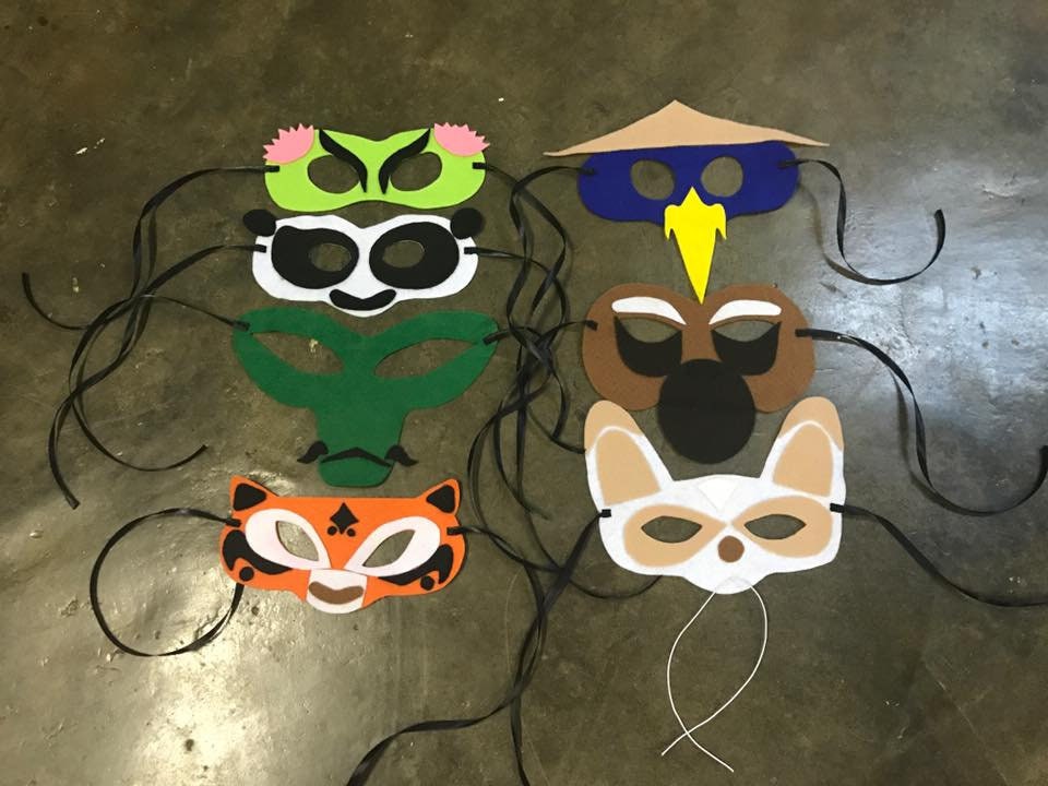 Kung Fu Panda felt masks