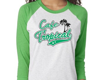 cafe tropical baseball shirt