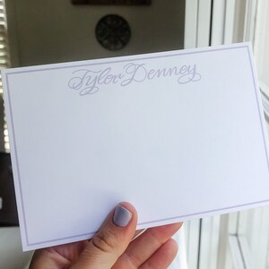 Juego de tarjetas de presentación con caligrafía personalizada escrita a mano, juego de regalo con cursiva simple y colorida Calli de Katie
