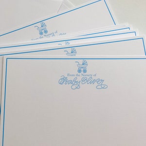 Calligraphie personnalisée manuscrite Cartes de visite pour poussette Notes de remerciement Cadeau de douche Papeterie