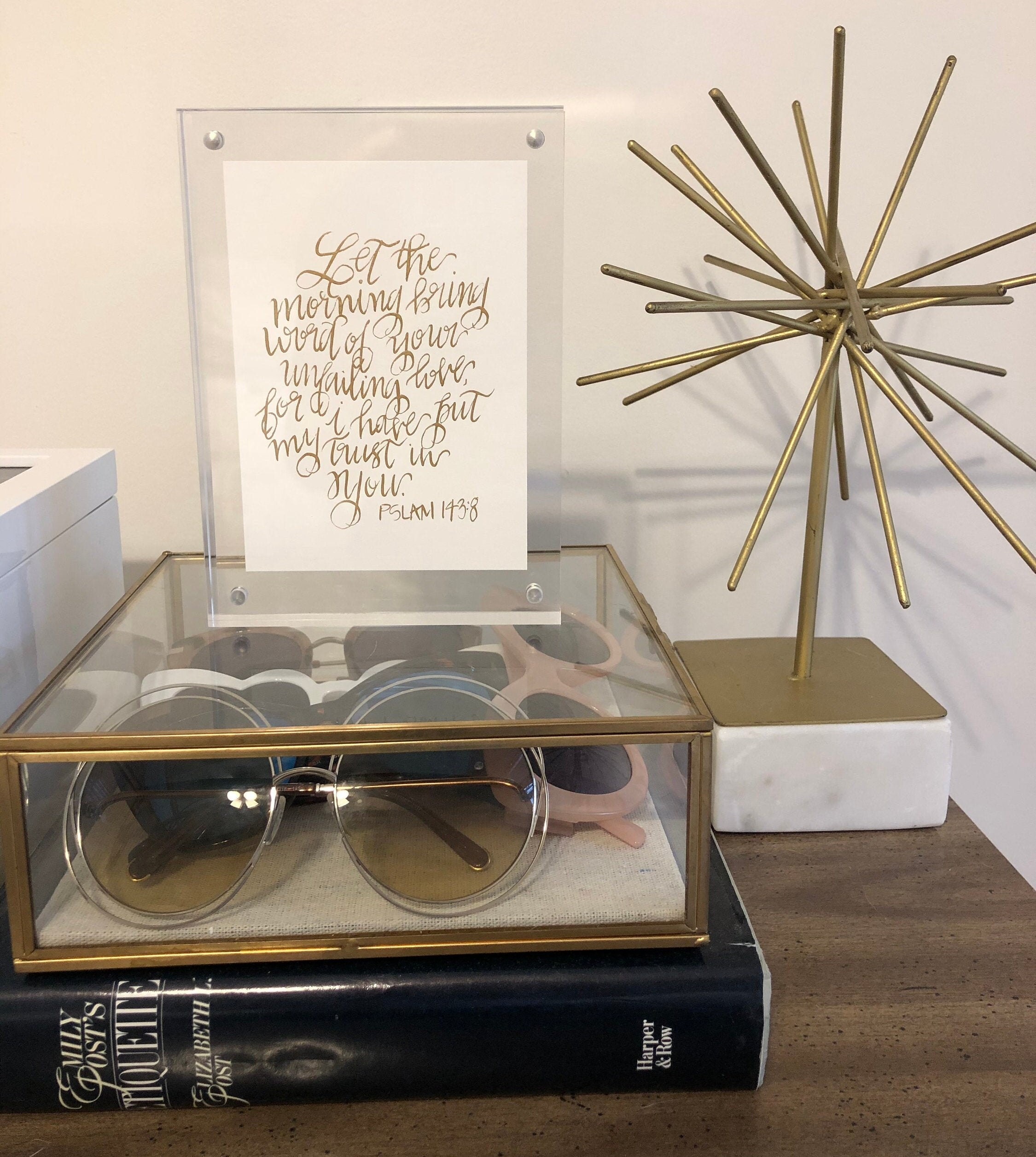 5x7 CUSTOM QUOTE Clear Acrylic Floating Frame with Handwritten Etsy