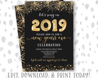 new years eve invite etsy