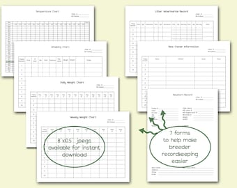 Free Record Keeping Charts For Breeders