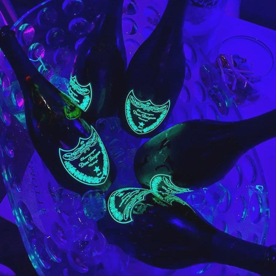 Empty Dom Pérignon Luminous Bottle – Vintage Champagne Bottle