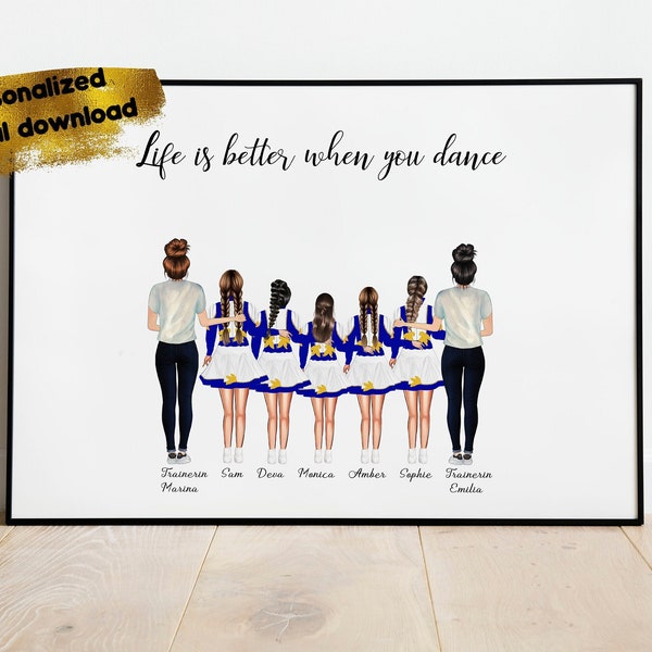 Garde Tanz, Dance Team Print, Garde Guard Dance Gift, Geschenk gardetanz, Dance teacher, Carnival dancing girls, Dance recital, Majorette