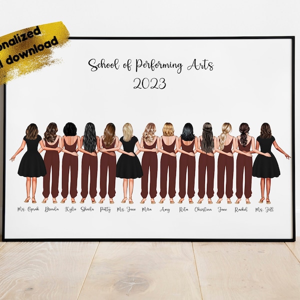 Senior Dance print, Custom uniform, Dance team print, Gift for dance teacher, Competition gift, Dancing team, Class of 2023, Sport graduatio