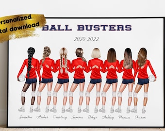 Volleyball team gift, Coach gift, volleyball player, Teammates gift, BFF gift, Senior night, End season, Banquet gift, Coach appreciation