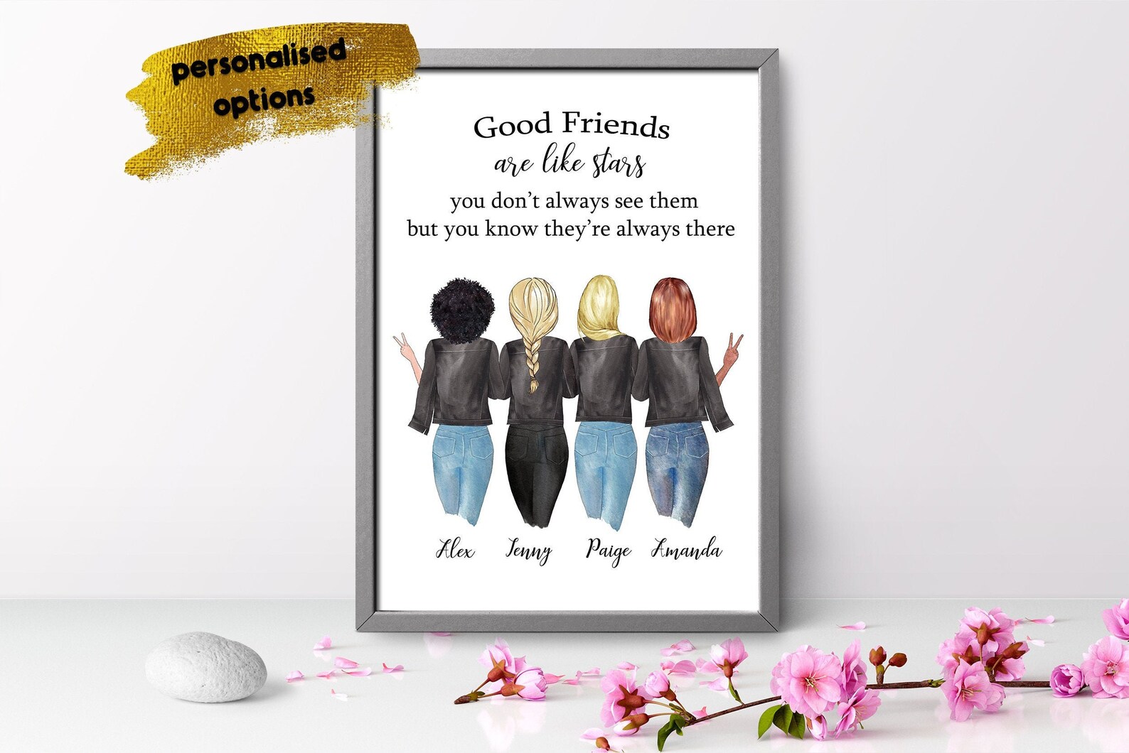 4 Best Friends Print BFF Gift Best Friend Print Coworker - Etsy