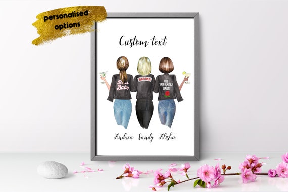 9 Best Friends Print Personalized Gifts for Her Friend Poster 