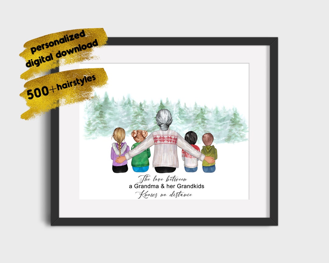 Personalized Christmas Grandma Gift Family Print Grandma - Etsy