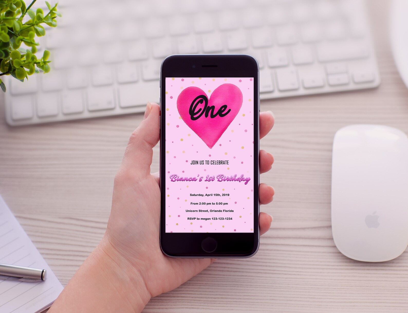 Custom Electonic Invitation Iphone Digital Invitation Etsy