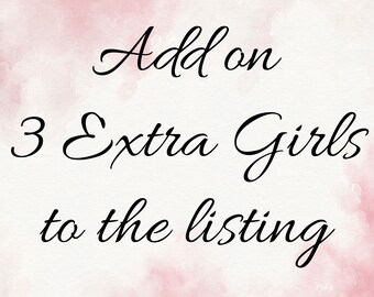 Add On 3 extra girls (men,children,dogs)