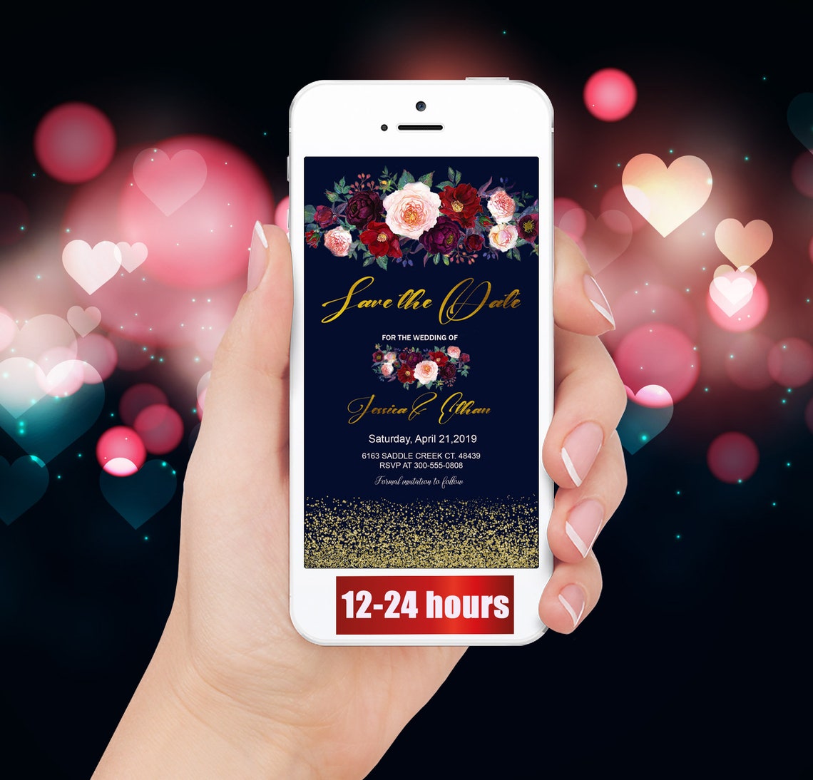 Custom Electonic Invitation Iphone Digital Invitation Etsy