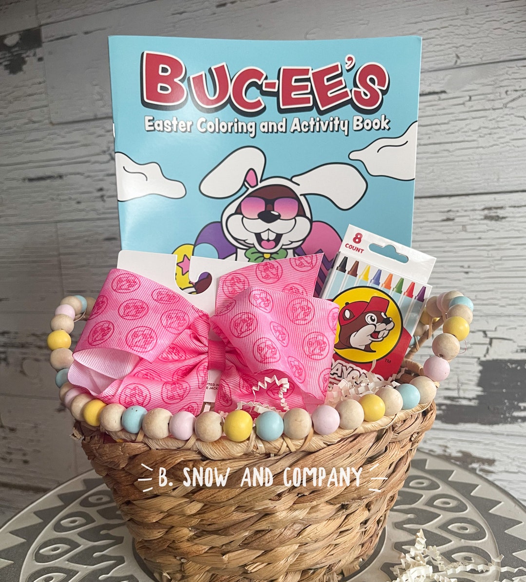 Bucees Easter Coloring Book Gift Set Easter Bucees Bow Bucee Etsy