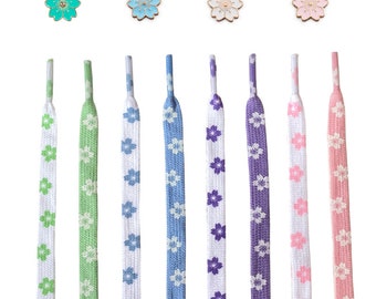 Sakura Shoe Laces, Cherry Blossom Lace, Floral Shoelaces With Sakura Charms