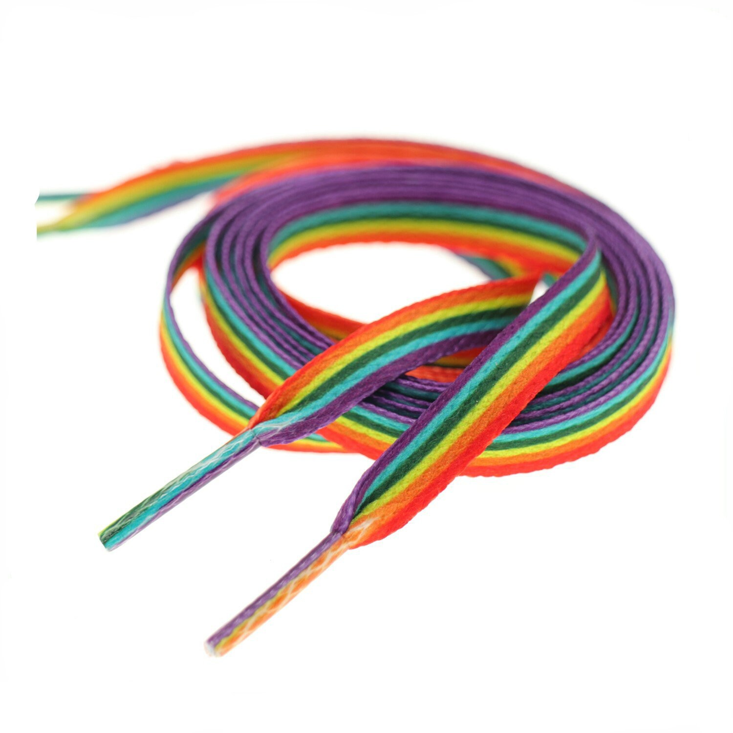 Rainbow Shoelaces Flat Shoe Strings ONE PAIR Etsy UK