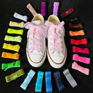 20mm Chiffon Shoelaces, Chiffon Lace With Personalize Text