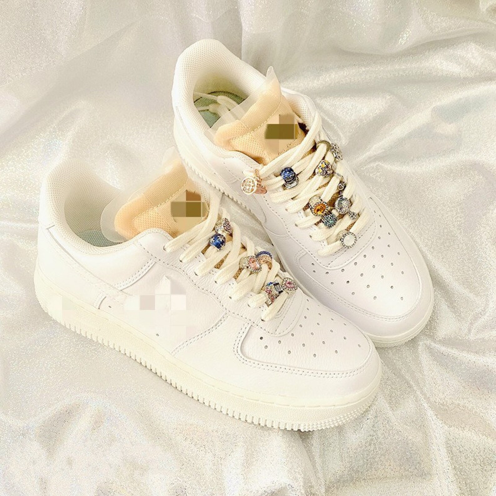 Crystal Shoelace Beads Pink Alloy Shoelaces Pendants Etsy