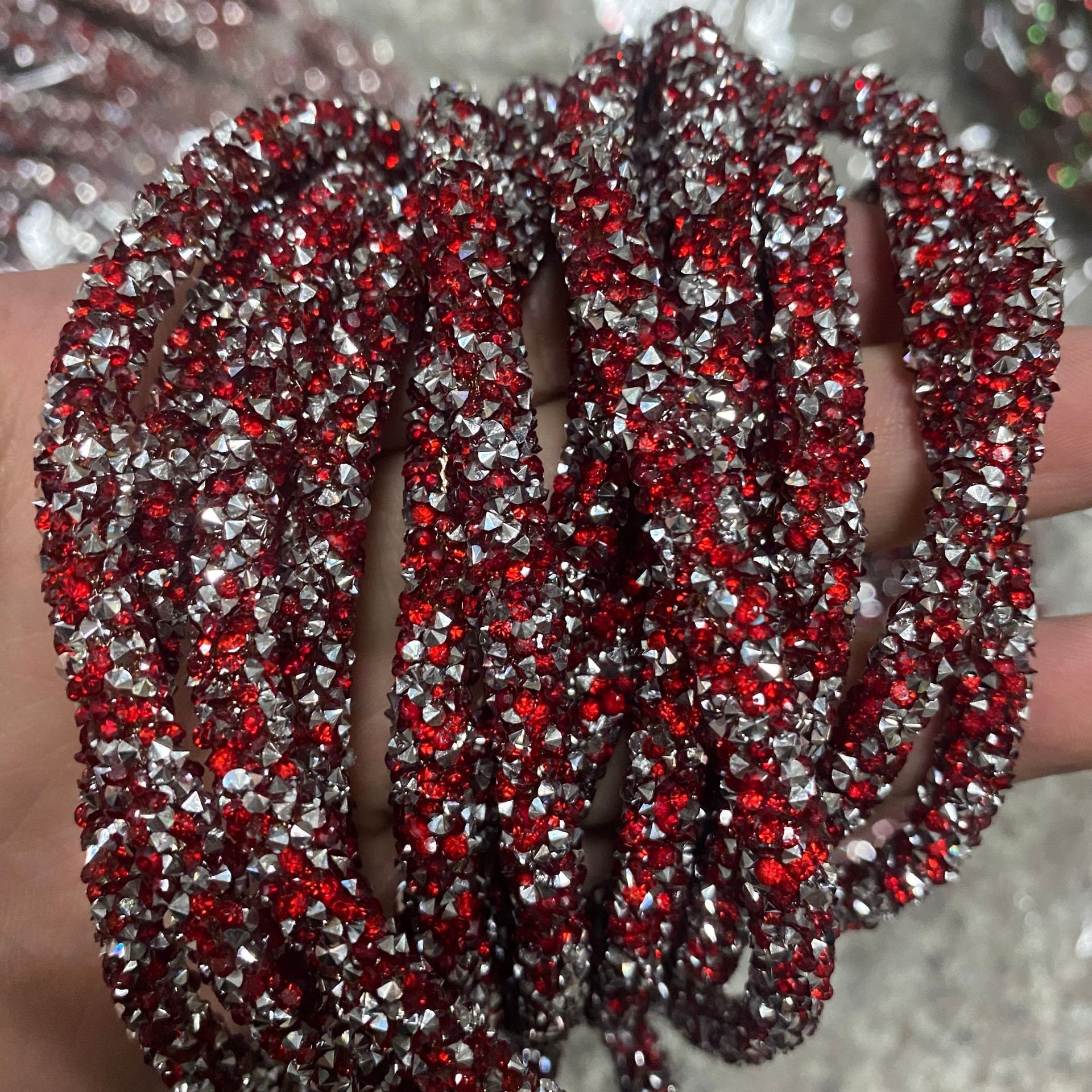 6mm Glitter Rope, Sequins Trimming DIY 15 Colors 