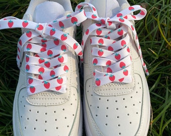 Strawberries Shoelaces, Cute Shoelaces - ONE PAIR