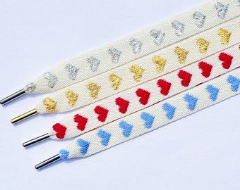 Embroidery Heart Shoelace - 4 Colors
