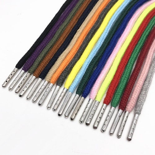WBWStudios 55'' Cotton Hoodie String with Metal Tips, Core Basic Sweater Strings with Free Drawstrings Threader Gift