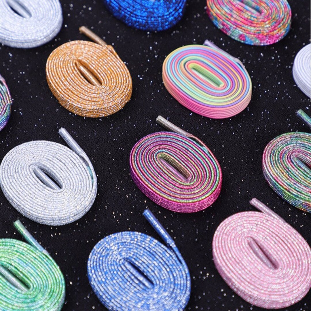 No Tie Glitter Shoelace Elastic Glitter Shoelaces Etsy
