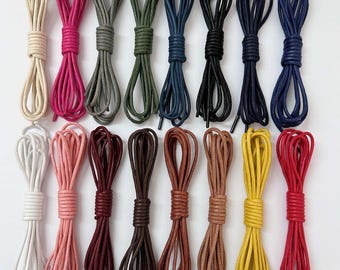 Waxed Shoelaces, Hiking Boot Laces, Rope Shoe Laces, Long Shoelaces - ONE PAIR