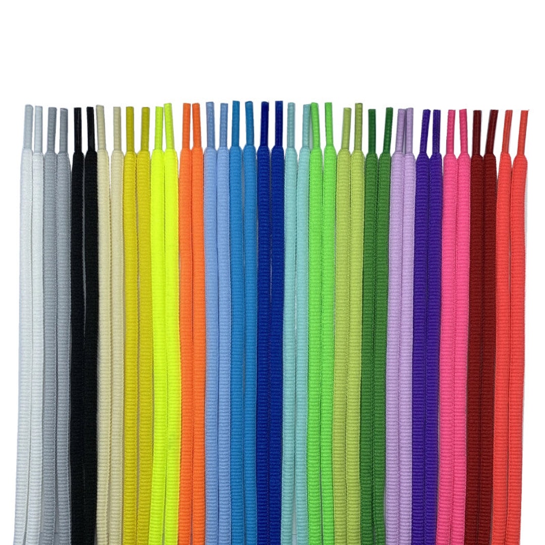 Oval Shoelaces, Sneaker Shoelaces 19 Colors Etsy