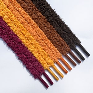 7mm Flat Fuzzy Laces - ONE PAIR