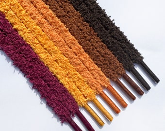 7mm Flat Fuzzy Laces - ONE PAIR