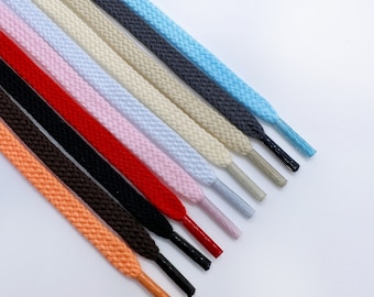 6mm Slim Flat Cotton Shoelaces - One Pair