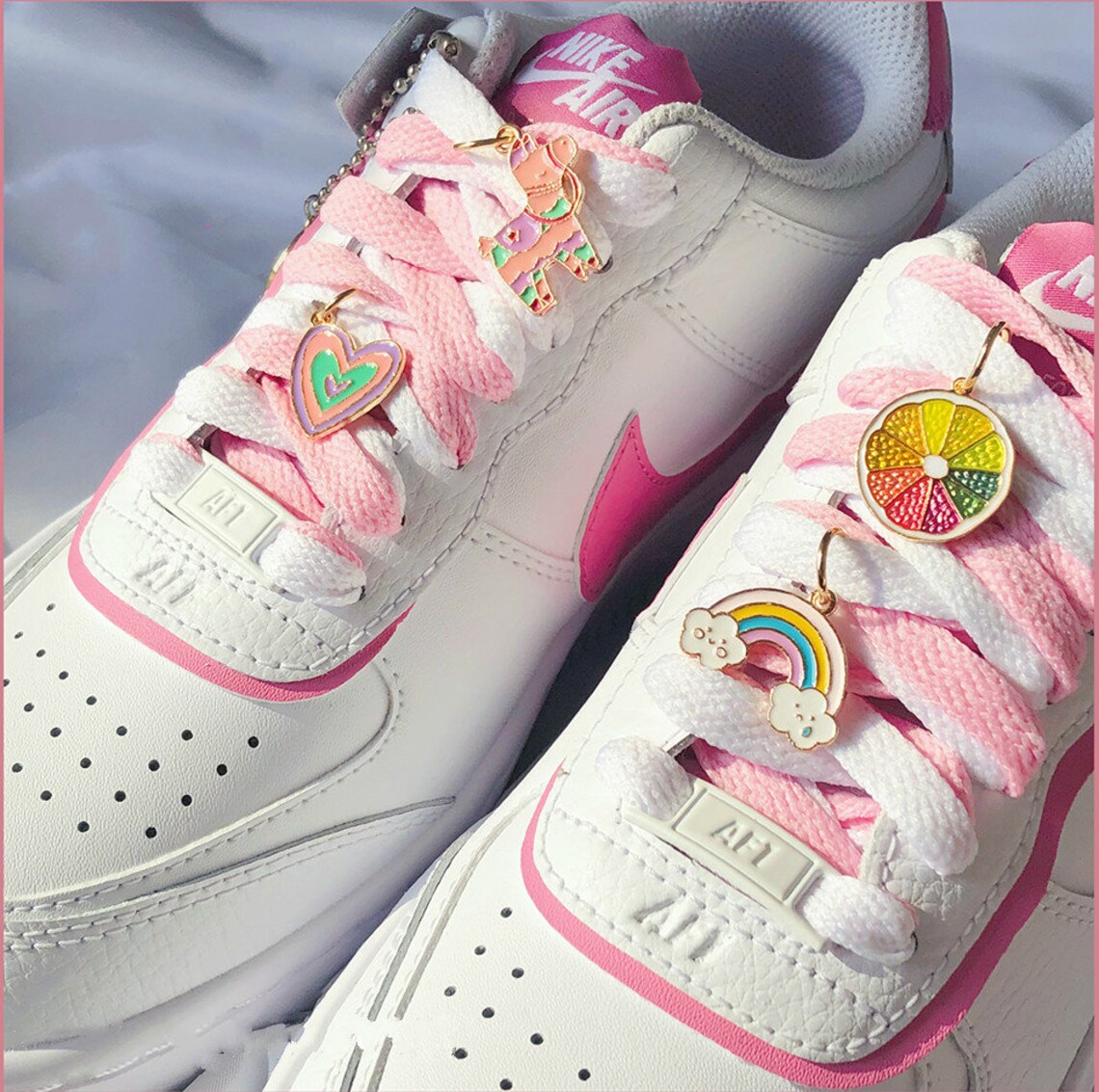 Rainbow Shoelace Charms Star Shoelaces Decoration Unicorn Etsy