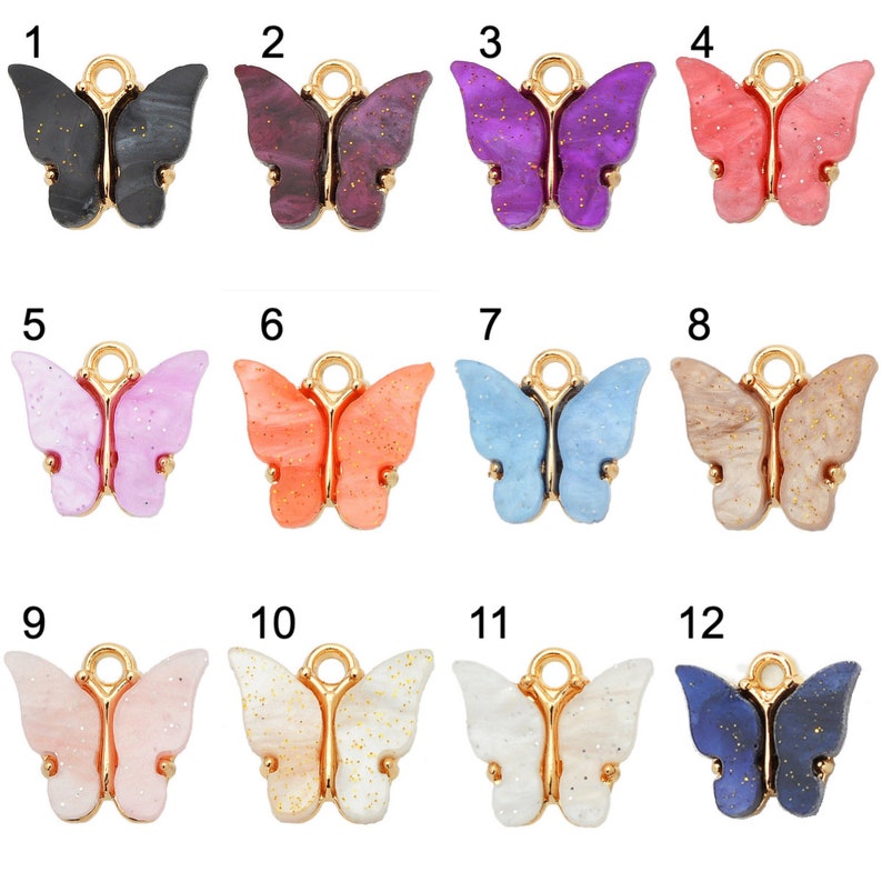 Glitter Butterflies Shoelace Charms Pink Butterflies Laces Etsy