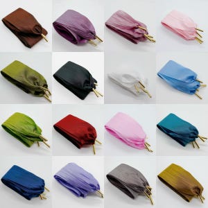5cm Crinkle Chiffon Shoelaces - ONE PAIR