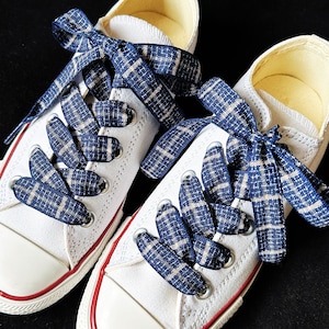 Blue and white gingham shoes best sale