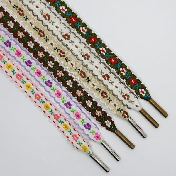 Flower Shoelaces - 7 Colors