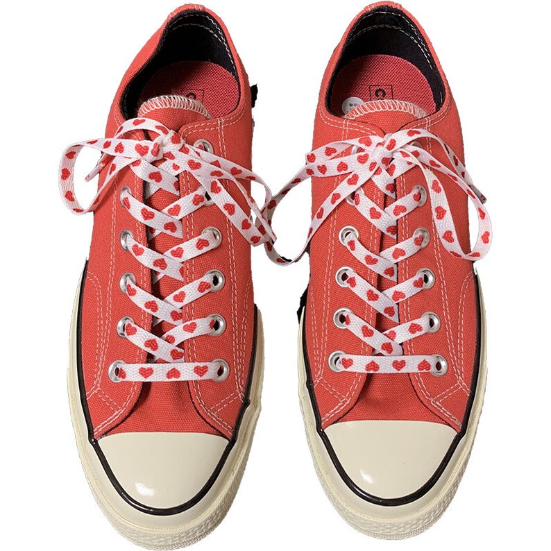 red and black flat shoelaces