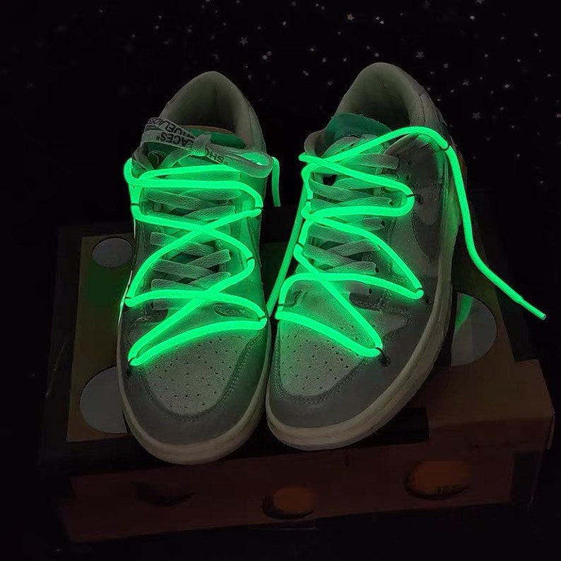 Luminous Laces, Sneaker Shoe Laces, 4mm Rope Shoelaces, Glow Running Laces, Cool Shoelaces - ONE PAIR 