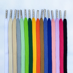10mm Hoodie Drawstrings With Metal Tips, Flat Pants Laces