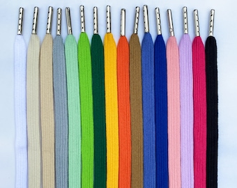 10mm Hoodie Drawstrings With Metal Tips, Flat Pants Laces