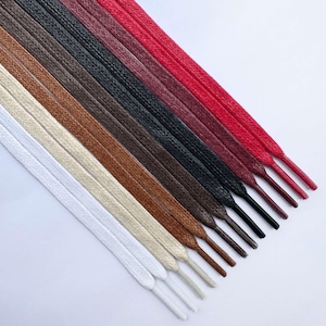 Flat Waxed Shoelaces - ONE PAIR