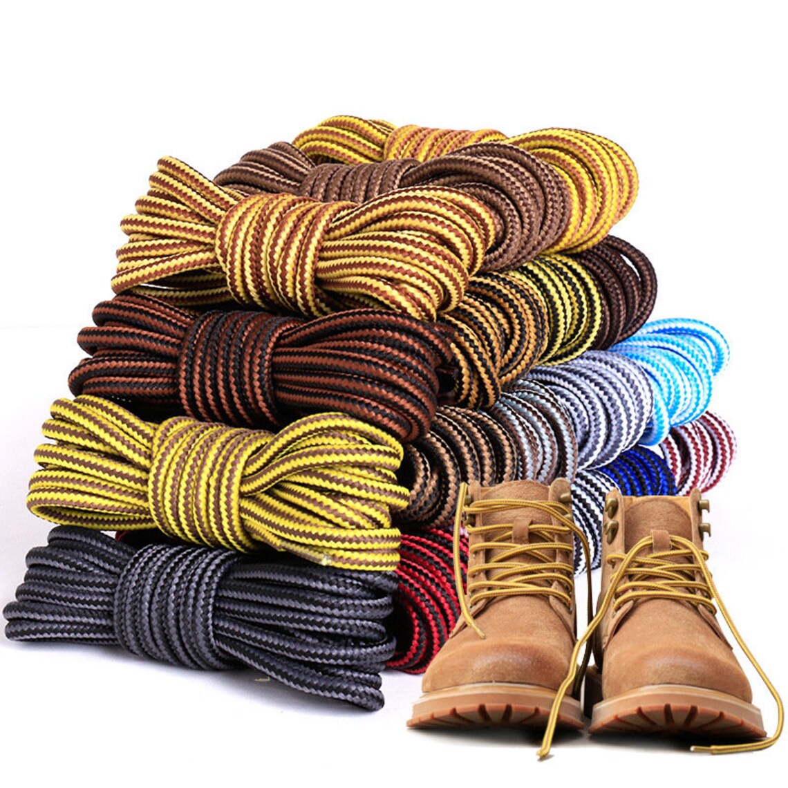Thick Round Climbing Shoelaces Hiking Shoe Laces Rope Shoe Etsy