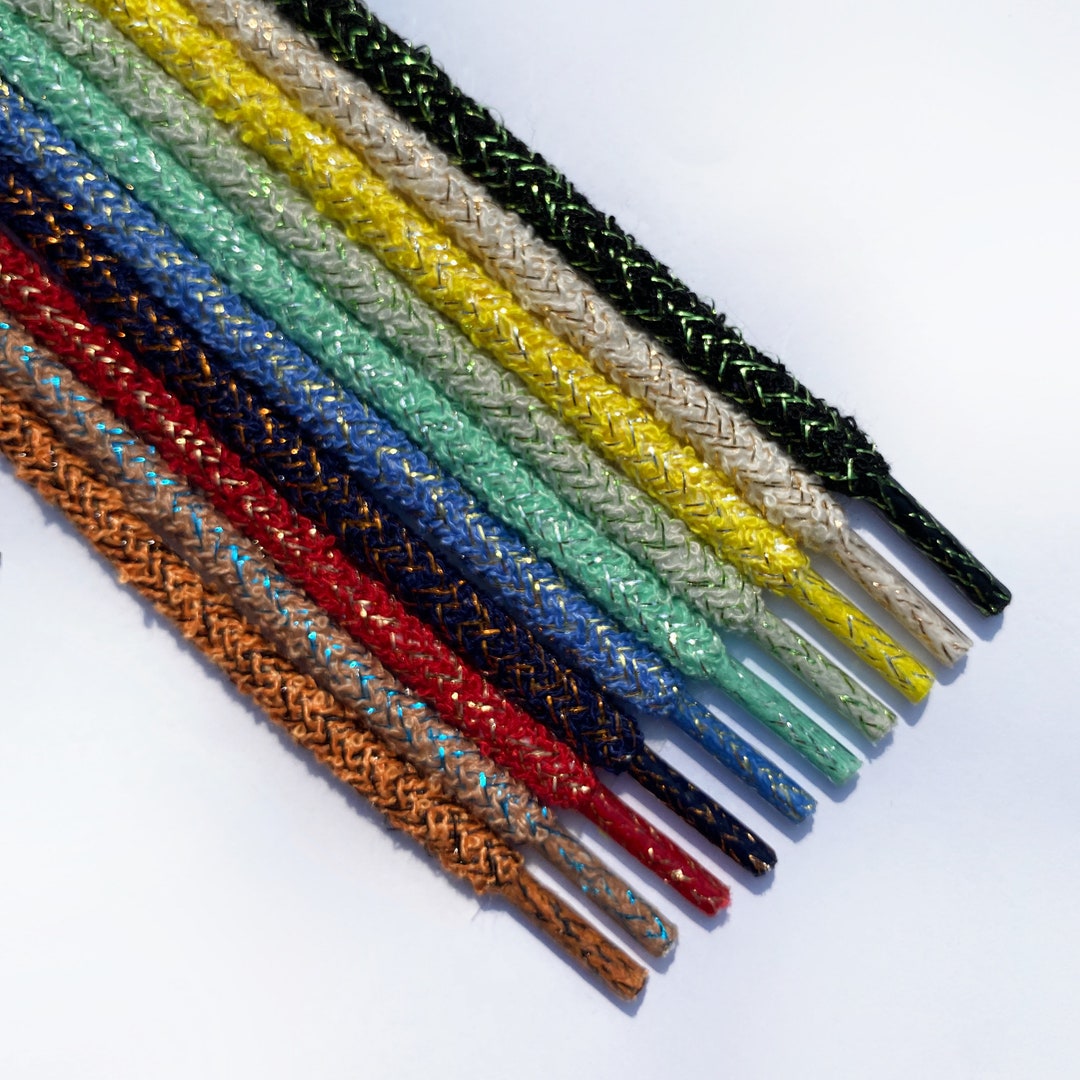 Glitter Fuzzy Shoelaces, Glitter Rope Shoelaces 10 Colors Etsy