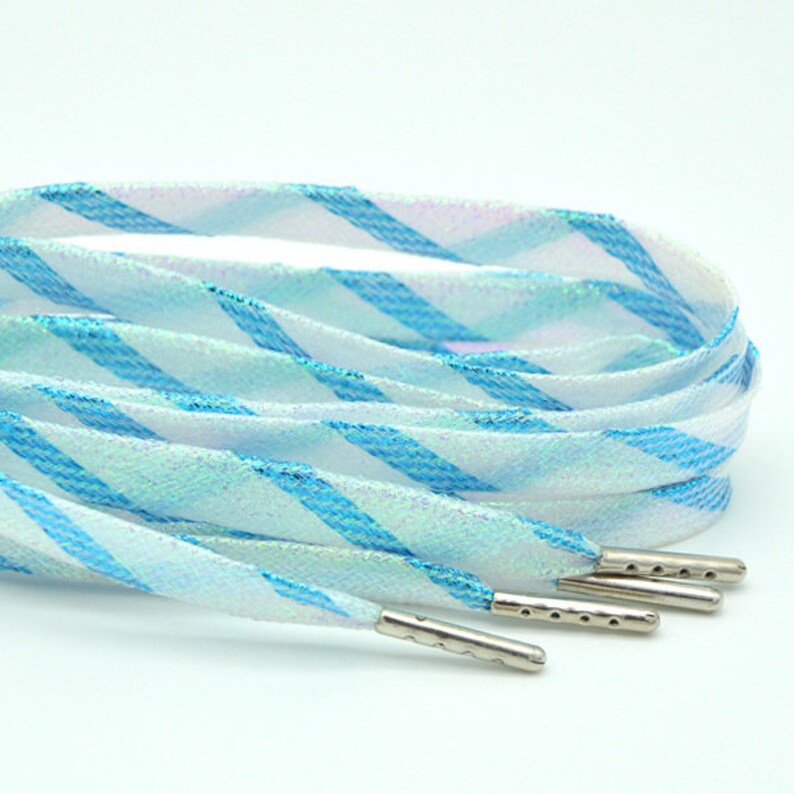 Metallic Shoelaces With Metal Aglets ONE PAIR Etsy