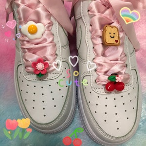 Flower Shoelace Buckle, Bread and Egg Shoe Charm - 1 pair